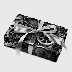 Бумага для упаковки Стимпанк стальные механизмы паттерн, цвет: 3D-принт — фото 2