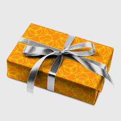 Бумага для упаковки Паттерн из окружностей оранжевый, цвет: 3D-принт — фото 2