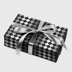 Бумага для упаковки Паттерн черных и белых квадратов, цвет: 3D-принт — фото 2