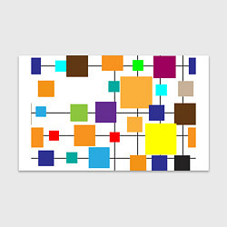 Бумага для упаковки Разноцветные квадраты паттерны
