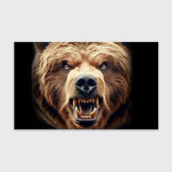 Бумага для упаковки Морда свирепого русского медведя - нейросеть, цвет: 3D-принт