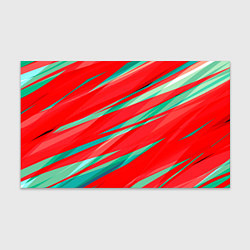 Бумага для упаковки Красный и бирюзовый абстрактный полосы, цвет: 3D-принт