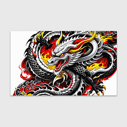 Бумага для упаковки Огнедышащий дракон в японском стиле
