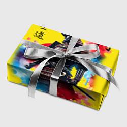 Бумага для упаковки Японский самурай - акварель Япония, цвет: 3D-принт — фото 2