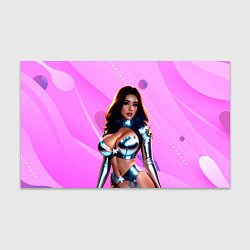 Бумага для упаковки Девушка с большой грудью в блестящем костюме