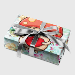 Бумага для упаковки Мухомор с сердечком милый, цвет: 3D-принт — фото 2