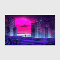 Бумага для упаковки Synthwave неоновый город