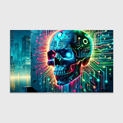 Бумага для упаковки Cool cyber skull - neon glow, цвет: 3D-принт