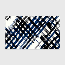 Бумага для упаковки Косая клетка бело-синяя