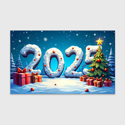 Бумага для упаковки Новый 2025 год, цвет: 3D-принт