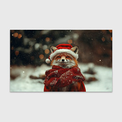 Бумага для упаковки Новогодняя рыжая лисица