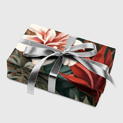 Бумага для упаковки Алые тропические цветы, цвет: 3D-принт — фото 2