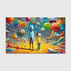 Бумага для упаковки Рик и Морти - сюрреалистическая фантазия