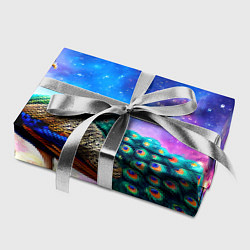 Бумага для упаковки Павлин на фоне космоса, цвет: 3D-принт — фото 2