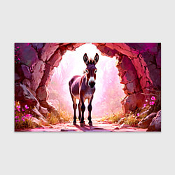 Бумага для упаковки Осел в розовом свете