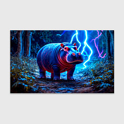 Бумага для упаковки Бегемот в разрядах молний