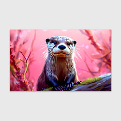 Бумага для упаковки Выдра в розовом цвете, цвет: 3D-принт