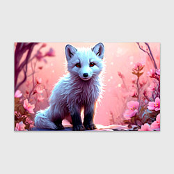 Бумага для упаковки Песец в розовом лесу