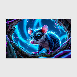 Бумага для упаковки Опоссум в синей туманности