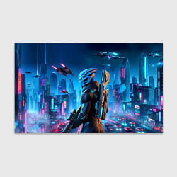 Бумага для упаковки Mass Effect - neon glow fantastic