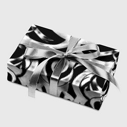 Бумага для упаковки Абстрактный узор - изогнутые формы трайбл татуиров, цвет: 3D-принт — фото 2