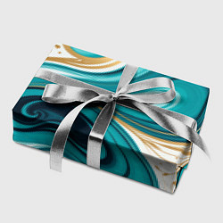 Бумага для упаковки Бирюза и золото, цвет: 3D-принт — фото 2