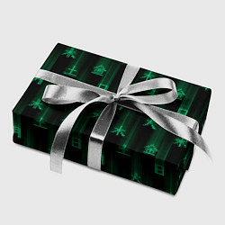 Бумага для упаковки Паттерн с днями недели зелеными иероглифами, цвет: 3D-принт — фото 2