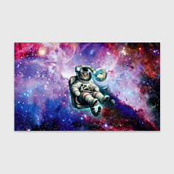 Бумага для упаковки Brave cat in space - ai art