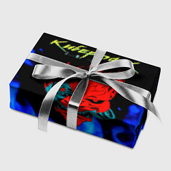 Бумага для упаковки Киберпанк голубой огонь, цвет: 3D-принт — фото 2