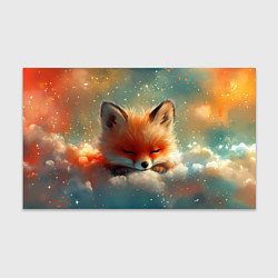 Бумага для упаковки Лисенок спит на облаке