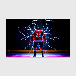 Бумага для упаковки Хоккеист и молния, цвет: 3D-принт