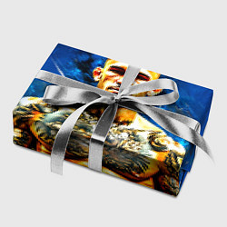 Бумага для упаковки Дастин Порье на синем, цвет: 3D-принт — фото 2