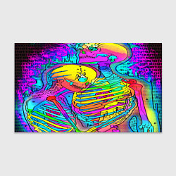 Бумага для упаковки Черепа неоновые краски