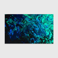 Бумага для упаковки Абстракция - blue-green paint spill, цвет: 3D-принт