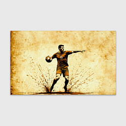 Бумага для упаковки Гандболист на бежевом