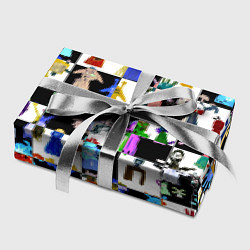 Бумага для упаковки Монстрики на шахматном фоне, цвет: 3D-принт — фото 2