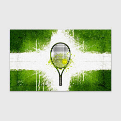 Бумага для упаковки Теннисная ракетка в зеленом