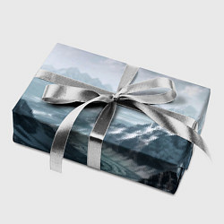 Бумага для упаковки Река горный пейзаж дымчатый синий, цвет: 3D-принт — фото 2