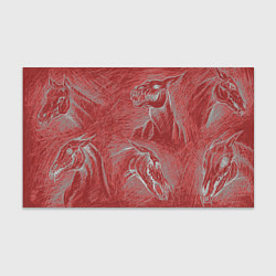 Бумага для упаковки Черепа лошадей - эскиз