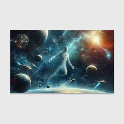 Бумага для упаковки Человек и космос - нейроарт