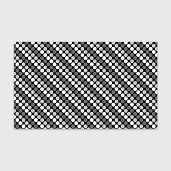 Бумага для упаковки Белый серый горох на черном ретро, цвет: 3D-принт