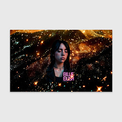 Бумага для упаковки Билли Айлиш с блестками на фоне