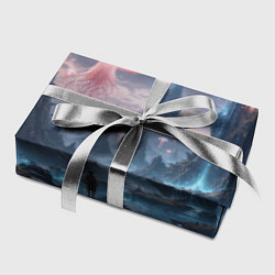 Бумага для упаковки Фантастический мир с медузами и озеро у гор, цвет: 3D-принт — фото 2