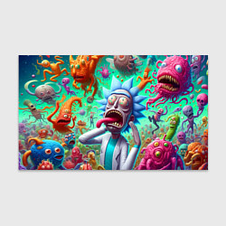 Бумага для упаковки Crazy Rick Sanchez among the monsters ai art fanta