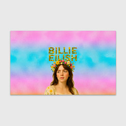 Бумага для упаковки Билли Айлиш с цветочным венком на голове