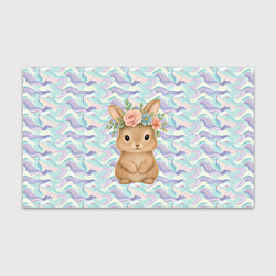 Бумага для упаковки Зайчик с венком из цветов на голове, цвет: 3D-принт