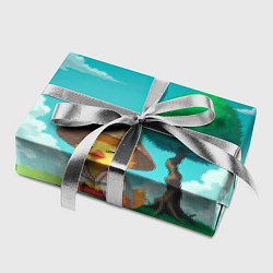 Бумага для упаковки Уточка в кимоно под миниатюрным деревом, цвет: 3D-принт — фото 2