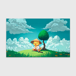 Бумага для упаковки Уточка в кимоно под миниатюрным деревом