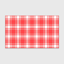 Бумага для упаковки Checked red white