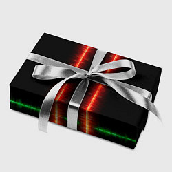 Бумага для упаковки Color black green red lines, цвет: 3D-принт — фото 2
